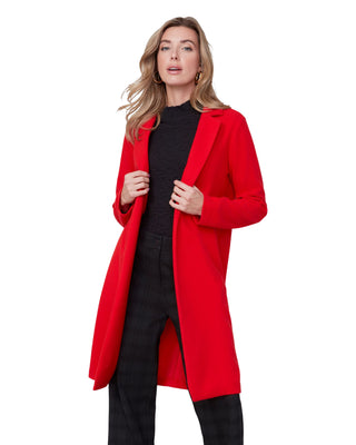 City Cardigan Coat- Scarlet Red