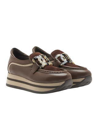 Carine Slip-On Sneaker- Chocolate Leather