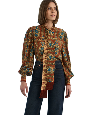 Karis Blouse- Amber Glen Brown