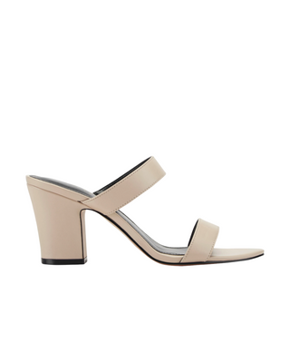 Jessey Heeled Slide Sandal- Light Natural