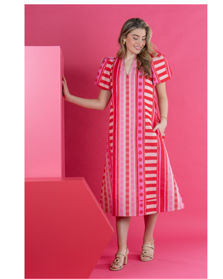 Hampton Dress- Peach Jubilee