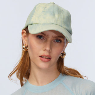 Bow Embellished Baseball Cap- Faded Denim