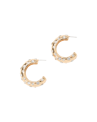 All Dahled Up Hoop Earrings- Gold