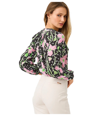 Elsa Top- Onyx Blushing Blooms