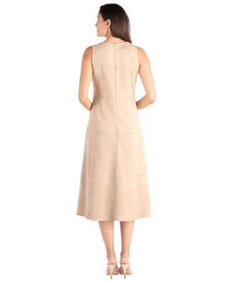 Blake Faux Suede Dress- Camel