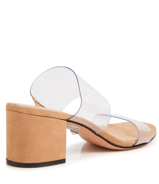 Victorie Heel- Transparent + Honey Beige