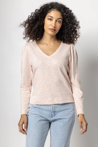 Full Sleeve V-Neck- Rosebud