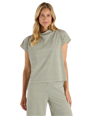 Tillie Top- Braided Geo Loden