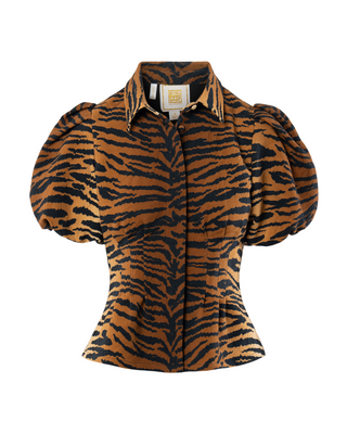 Britt Top- Tiger Jacquard
