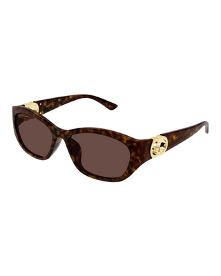 Gucci Soft Cat Eye Sunglasses- Havana/Brown