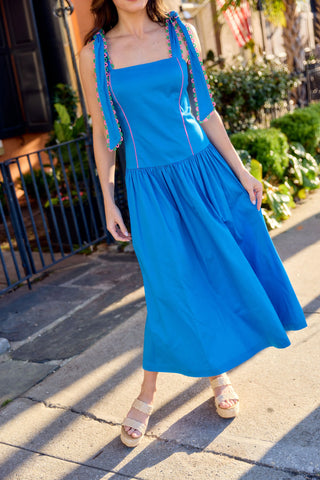 Anna Kate Dress- Riviera Blue