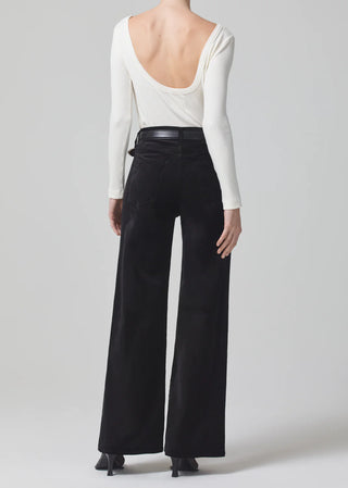 Paloma Baggy Pants- Black Velvet