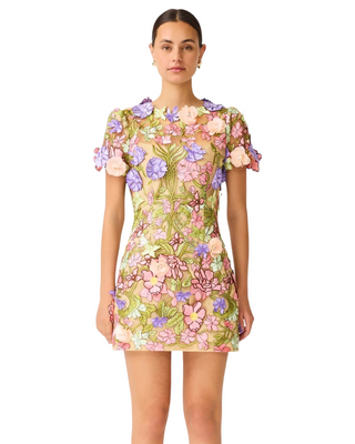 Fiora Shift Dress- Green Multi