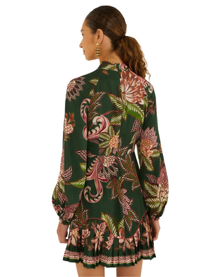 Arabesque Paradise Floral Green Dress