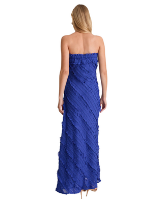 Strapless Maxi Dress- Cobalt