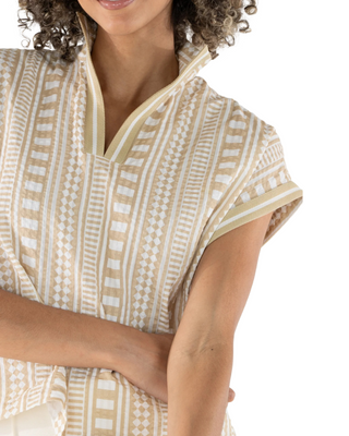 Riviera Top- Piazza Stripe Seersucker