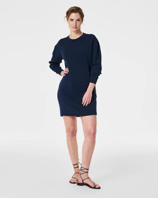 AirEssentials Crew Neck Dress- Timeless Navy