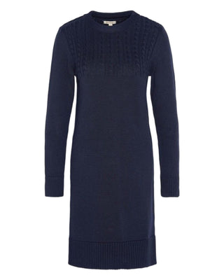 Stitch Guernsey Knitted Dress- Navy
