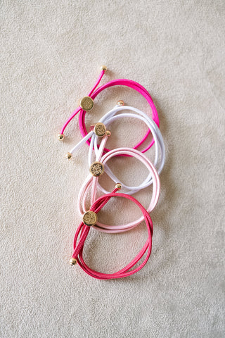 Skinny Hair Tie Set- Pink