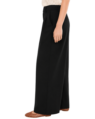 Brooke High Rise Wide Leg Trouser- Black