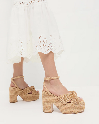 Liza Platform Sandal- Natural