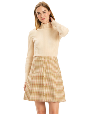 Simone Houndstooth Skirt
