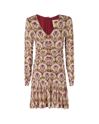 Garden Medal Multicolor Long Sleeve Dress