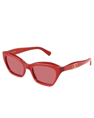 Valentino Cat Eye Sunglasses- Red/Red