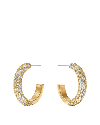 Stardust Hoop- Gold- CZ- L
