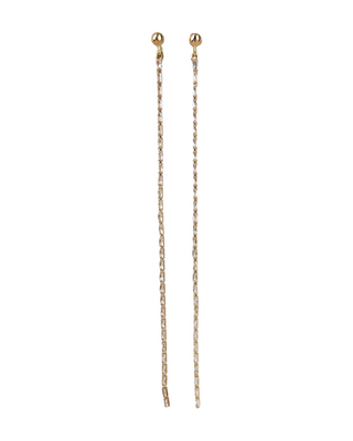 18k Gold Filled Baguette Chain Drop Earrings