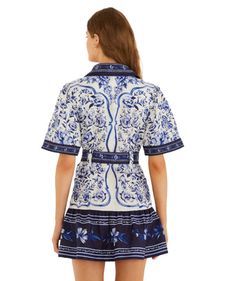 Porcelain Garden Off-White Mini Dress