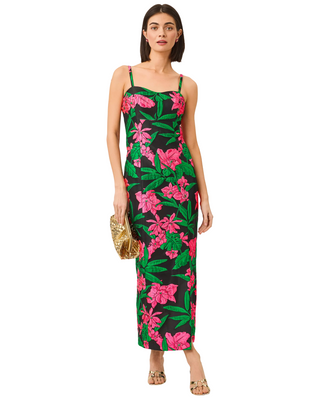Alima Maxi Dress- Noir Jungle Bouquet Jacquard