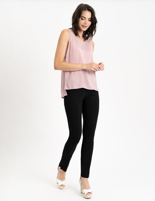 Renuar Pull On Full Length Pant- Black