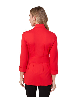 Danielle Tie Front Jacket- Scarlet