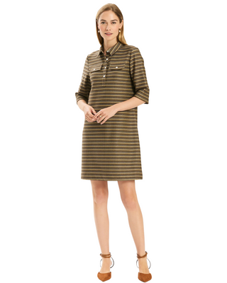 Casey Knit Dress- Herringbone Demitasse