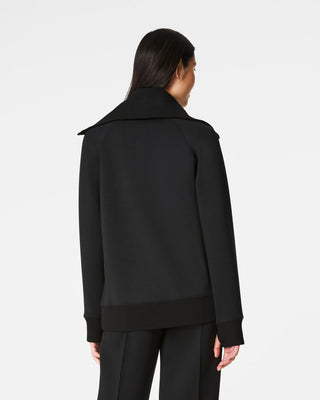 AirEssentials Luxe Full Zip Tunic- Very Black