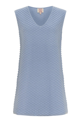 Madelyn Dress- Solid Diamond + Water Blue