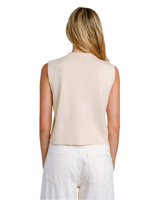 Betty Solid Top- Ecru
