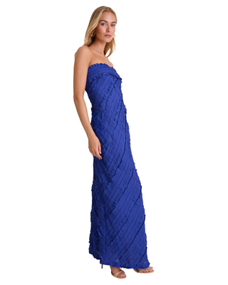 Strapless Maxi Dress- Cobalt