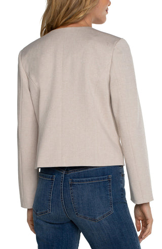 Boxy Cropped Jacket- Stone Tan