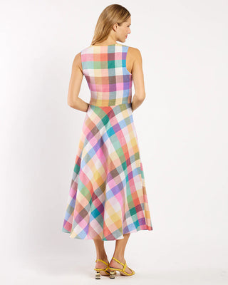 Easton Stretch Linen Cotton- Plaid Multi Citrus