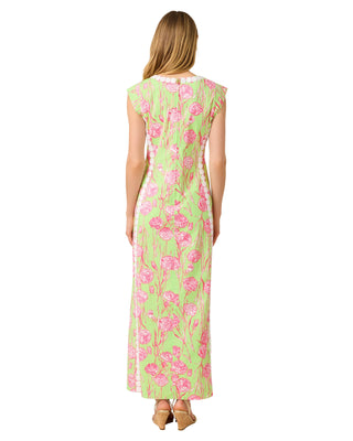 Rosalena Stretch Maxi Shift Dress- Pistachio Macaron Alina