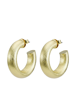Small Chantal Hoops- Brushed Gold