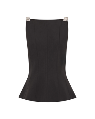 Ruby Cady Crystal Bow Sleeveless Top- Black