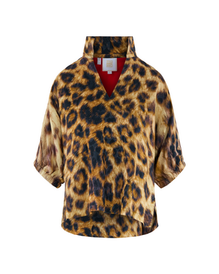 Poppy Top- Leopard Jacquard
