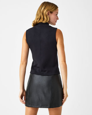 AirEssentials Mock Neck Tank- Very Black