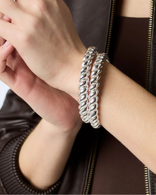 Ravello Bangle- Silver- L