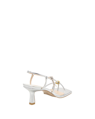 Mylee Heels- Silver Distressed Leather