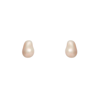 Collector Pearl Stud Earrings- Rosé