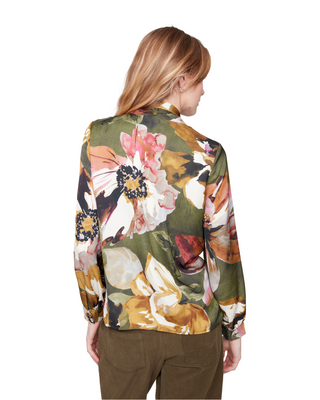 Autumn Floral Tie Blouse
